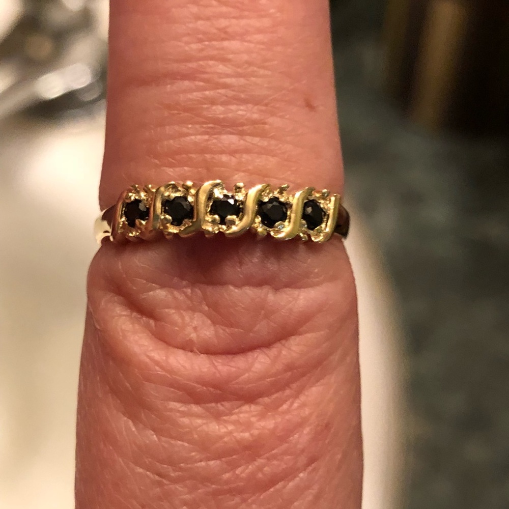 Sapphire Diamond Band Small